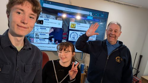William Turtle-Clark, Andy Williams and Mia Bishop at the Rose Gardens fundraising event.